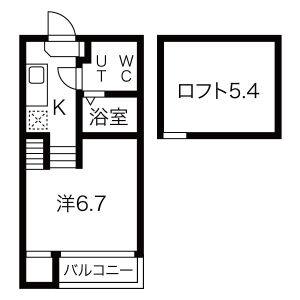 1K 間取り図