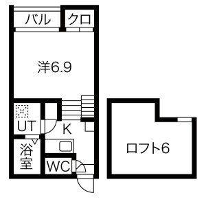1K 間取り図