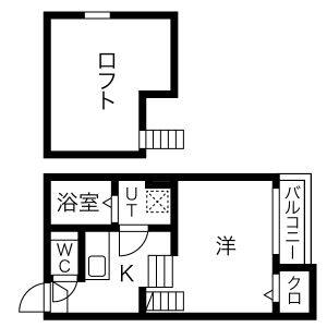 1K 間取り図