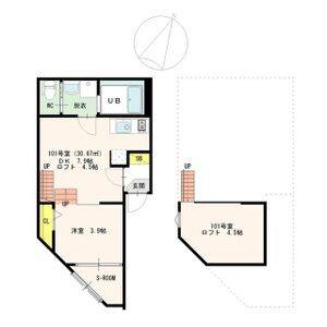 1LDK 間取り図