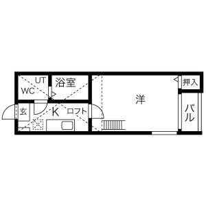 1K 間取り図