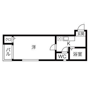 1K 間取り図
