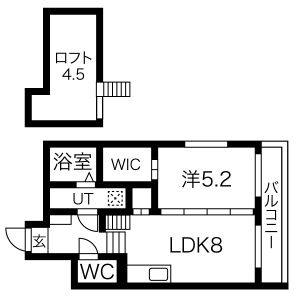 1LDK 間取り図