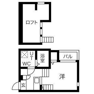 1K 間取り図