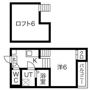 1K 間取り図