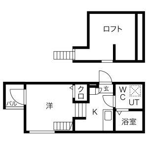1K 間取り図