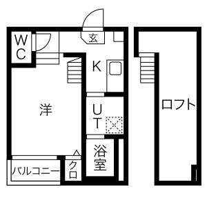 1K 間取り図
