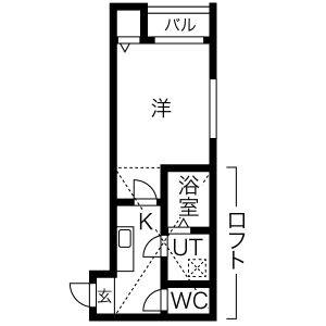 1K 間取り図