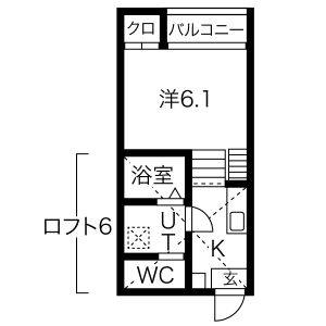 1K 間取り図