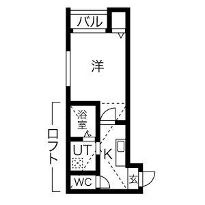 1K 間取り図