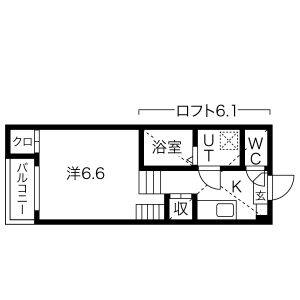 1K 間取り図