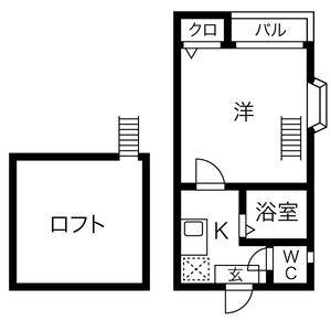 1K 間取り図