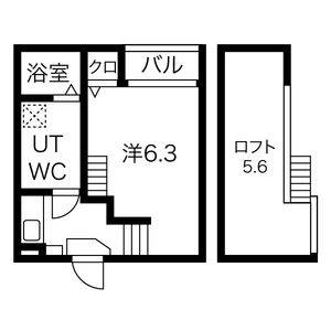 1K 間取り図