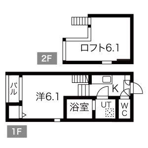 1K 間取り図