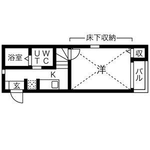 1K 間取り図