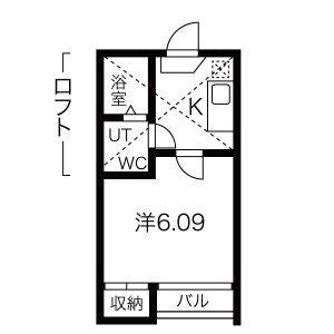 1K 間取り図