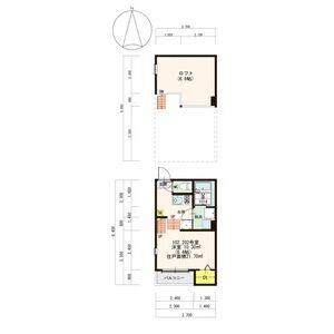 1K 間取り図