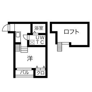 1K 間取り図