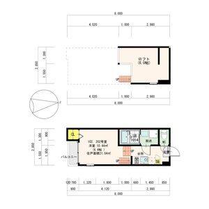 1K 間取り図