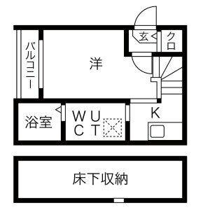 1K 間取り図