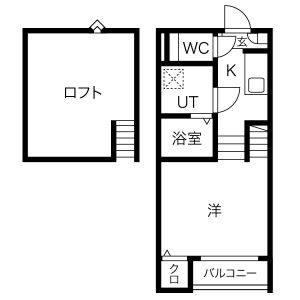 1K 間取り図