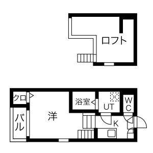 1K 間取り図