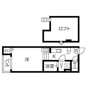 1K 間取り図
