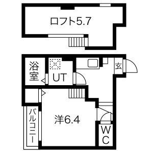 1K 間取り図