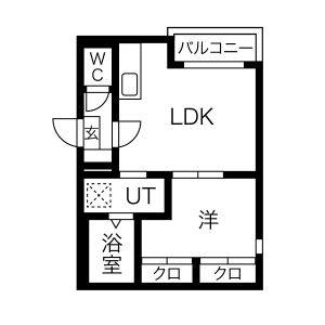 1LDK 間取り図