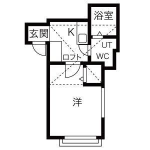 1K 間取り図