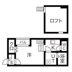 1K 間取り図