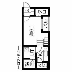 1K 間取り図