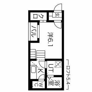 1K 間取り図