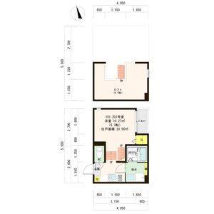 1K 間取り図