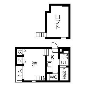 1K 間取り図