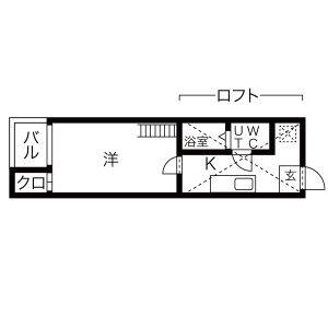 1K 間取り図