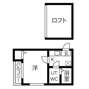 1K 間取り図