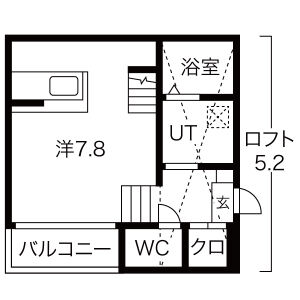 1K 間取り図