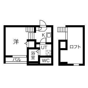 1K 間取り図