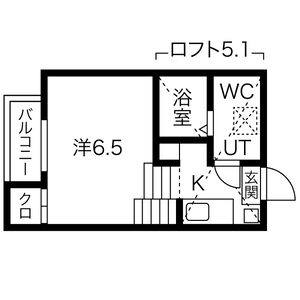 1K 間取り図