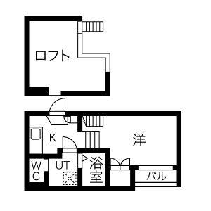 1K 間取り図