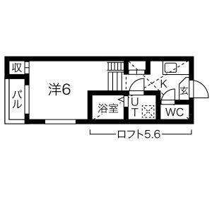 1K 間取り図