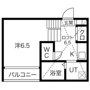 1K 間取り図