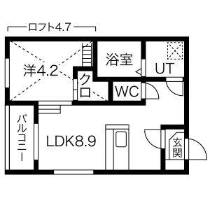 1LDK 間取り図