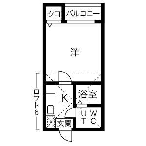 1K 間取り図
