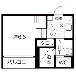 1K 間取り図