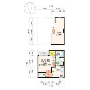 1K 間取り図