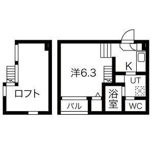 1K 間取り図