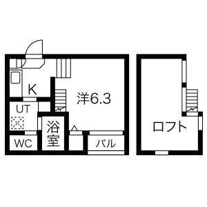 1K 間取り図