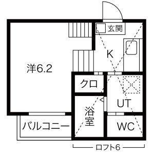 1K 間取り図